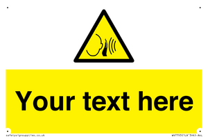 Custom warning sudden loud noise